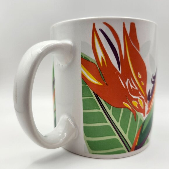 Vintage Island Heritage Bird Of Paradise II Ceramic Coffee Mug 12oz - Picture 4 of 8